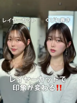 ミディアム カラー ヘアアレンジ 顔周り&ミディアム 特化/池袋/kokiのヘアスタイル