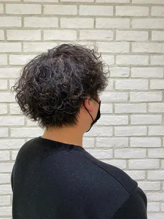 パーマ メンズ モデル募集中 松原京のヘアスタイル