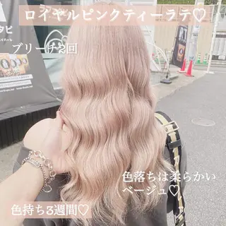 セミロング カラー ヘアアレンジ ブリーチ/ヘアケア 🪞TAKUMA🪞のヘアスタイル