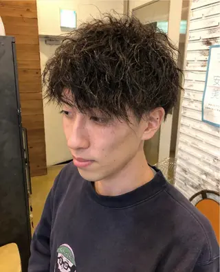 ショート パーマ メンズ メンズカット/パーマ 特化motooのヘアスタイル
