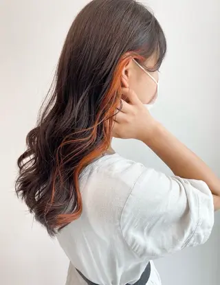 カラー 艶髪/ブリーチなし Wカラー🌺yuiのヘアスタイル