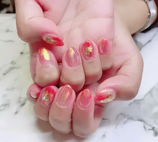 ロング カラー ネイル Q Free nailsのネイルデザイン