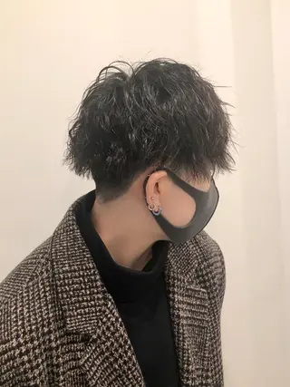 ショート パーマ メンズ ニュアンスカラー🫧 加納のヘアスタイル