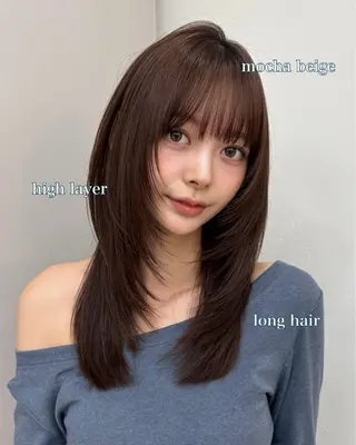 セミロング カラー manami/ レイヤー/小顔カットのヘアスタイル