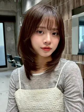 ミディアム Farbe🤍 女性限定のヘアスタイル