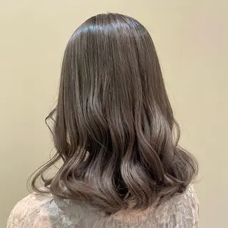 ミディアム カラー ベージュ/アレンジ /横浜/杉本千夏のヘアスタイル