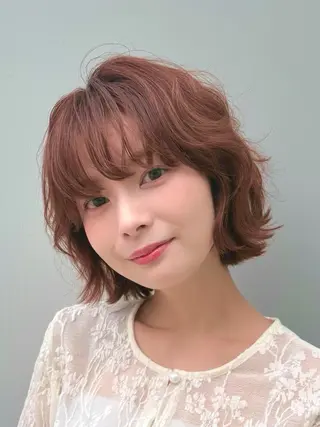 ショート パーマ ♡レイヤー/ボブ 透明感/うらら♡のヘアスタイル