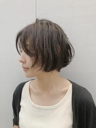 ショート パーマ ノグチ ユウキ/ボブのヘアスタイル