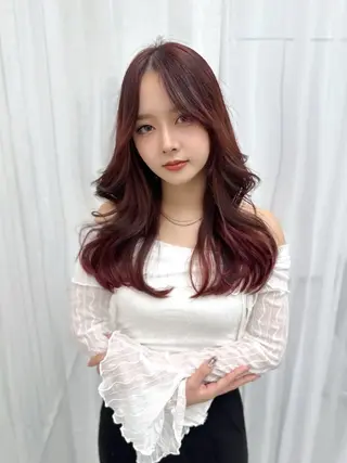 セミロング 前髪顔まわりカット 🌈中村海聖のヘアスタイル