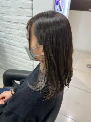 セミロング カラー 【暖色カラー特化】 中山由梨のヘアスタイル