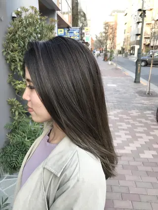 セミロング カラー Leverage所属・【店長】外国人風 メンズヘア尾上雄輝のヘアスタイル