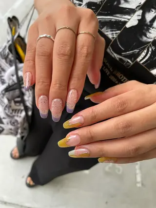 ロング カラー ヘアアレンジ キッズ ネイル マツエク・マツパ 福田 加奈のネイルデザイン