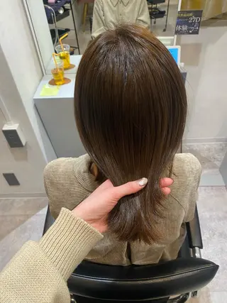 ミディアム 柔らかい縮毛矯正/ ボブ/北林のヘアスタイル