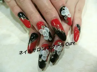 ロング ネイル ネイルサロン Cureのネイルデザイン