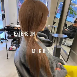 ロング カラー エクステ🩵ブリーチ 韓国ヘア🩵KAEのヘアスタイル