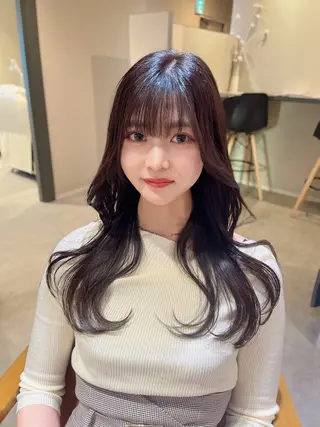 セミロング 奥田 蓮のヘアスタイル