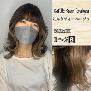 ミディアム カラー パーマ ヘアアレンジ メンズ キッズ ネイル マツエク・マツパ アイブロウ 《褒められる》 透明感カラー/小嶋のヘアスタイル