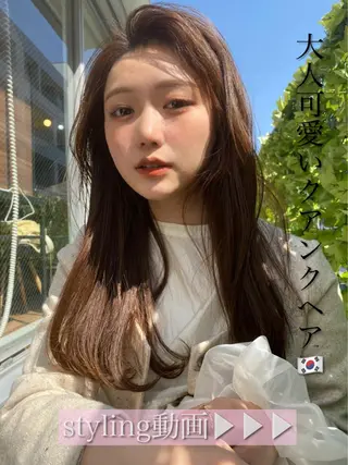 セミロング レイヤー/顔周り 田山　穂波のヘアスタイル