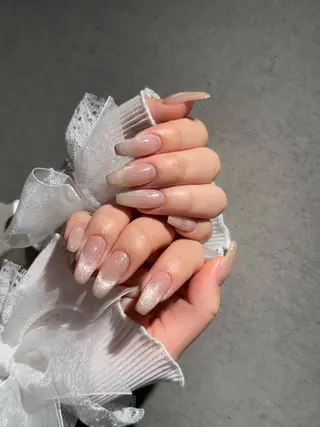 ネイル I-nailロング /ワンホン/キラキラのネイルデザイン