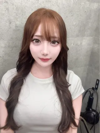 ロング カラー ダブルカラー 新宿のヘアスタイル