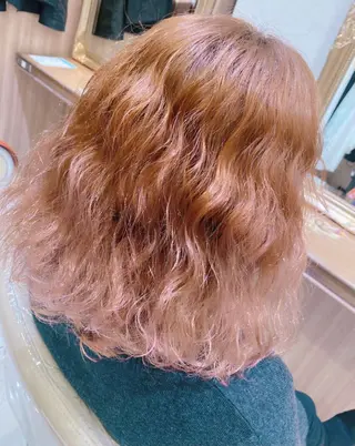 ミディアム カラー パーマ 古川 琴美のヘアスタイル