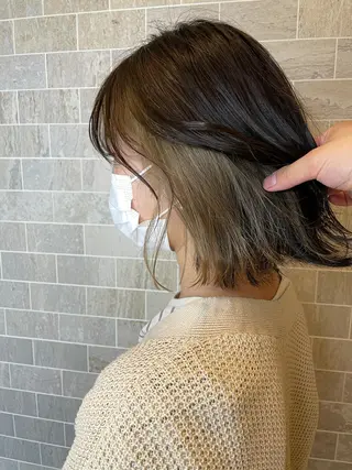 ショート ブリーチ毛矯正.髪質 改善.髪にドラマをのヘアスタイル