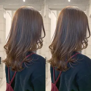 ロング カラー 透明感/オリーブ/ グレージュ/YUKAのヘアスタイル