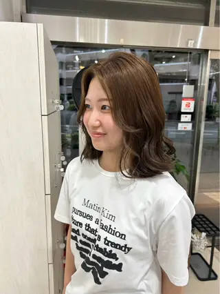 ミディアム 【髪質改善カラー】 あむ·. ⟡ 🖤のヘアスタイル