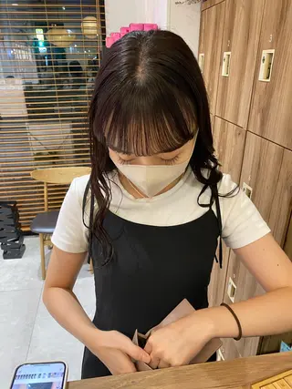 セミロング カラー ヘアアレンジ パーマ指名No1 /namiのヘアスタイル