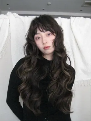 ロング カラー 顔まわりカット/ ボブ/atsumiのヘアスタイル