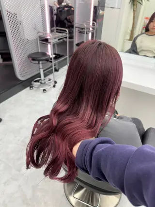 ロング カラー パーマ ヘアアレンジ メンズ キッズ ♥️韓国ヘア レイヤー♥️ゆりのヘアスタイル