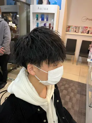ショート パーマ メンズ 韓国風メンズ/毛流れ ヘアなら須田龍世のヘアスタイル