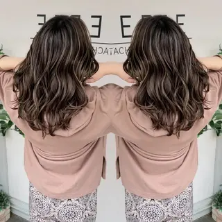 セミロング カラー cherie所属・バレイヤージュ/ ハイライト/大内格のヘアスタイル