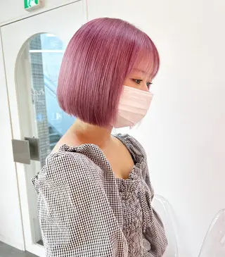 カラー 莉乃/縮毛矯正/髪質 改善/艶カラーのヘアスタイル