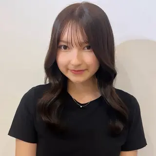 ミディアム カラー aoi/モデル様 募集中🩵/群馬のヘアスタイル