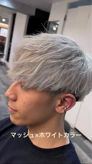 カラー メンズ 心斎橋バレイヤージュ 小林勝貴のヘアスタイル