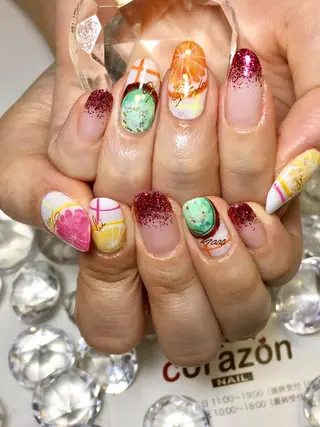 カラー ネイル corazon所属・ネイリスト aicoのネイルデザイン