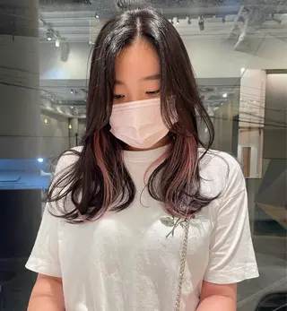 カラー M.SLASH 表参道所属・透明感カラー/パーマ オレンジmiyo⭐️のヘアスタイル