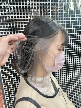 ミディアム カラー lil'Lab所属・ハイトーンカラー💇 磯本　貴信のヘアスタイル