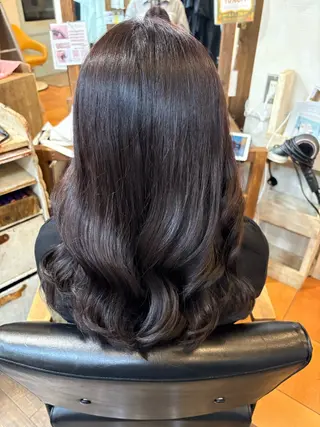 セミロング カラー 三宅/chacha blanc金剛駅前店のヘアスタイル