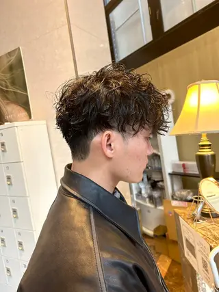 パーマ メンズ ふくどめ りなのヘアスタイル