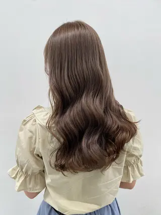 セミロング カラー ダブルカラー 韓国ヘアKYONのヘアスタイル