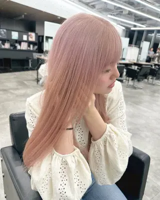 ロング カラー 顔まわりカット/艶髪 カラー✨けいとのヘアスタイル