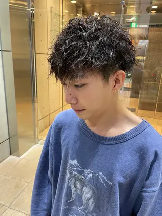 ショート パーマ メンズ メンズカット/パーマ 特化motooのヘアスタイル