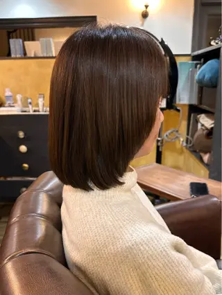 ミディアム ツヤ感/透明感カラー /蟹江/harunaのヘアスタイル