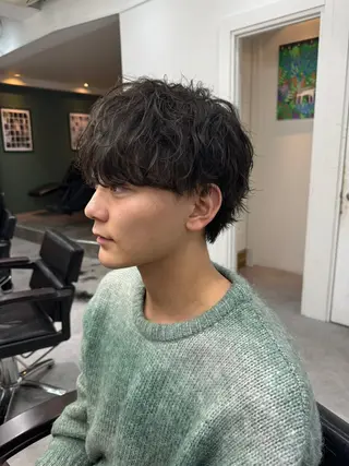 パーマ メンズ シャドウパーマ/ 波巻パーマYu-Kiのヘアスタイル