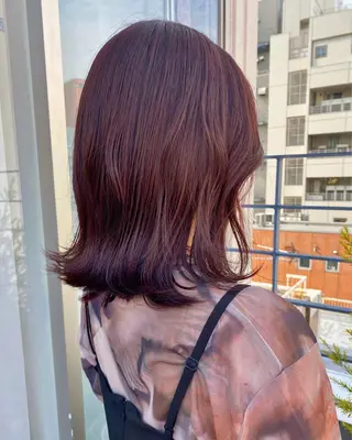 ミディアム カラー 暖色カラー/天神/ ヘイマサクラのヘアスタイル