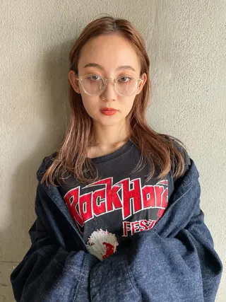 ロング カラー パーマ/レイヤー 岩山丈一郎のヘアスタイル