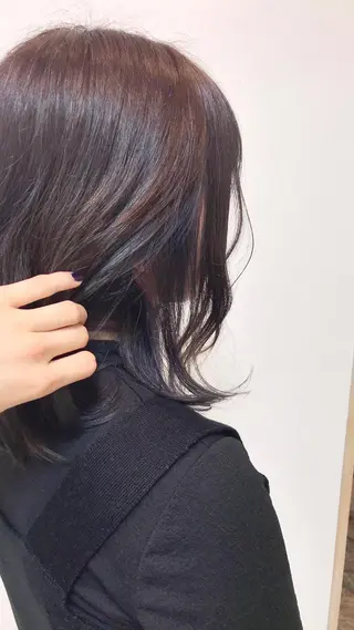 ミディアム カラー 浅岡 のどかのヘアスタイル