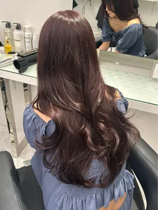 ロング カラー トレンド暖色ヘア🍒 miu🍒のヘアスタイル